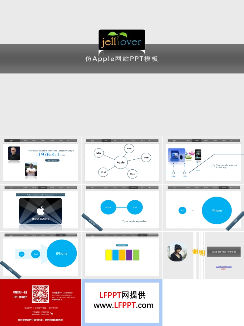 仿蘋果網(wǎng)站風(fēng)格PPT