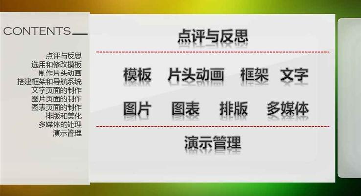 PPT目錄導航動畫轉場過渡頁