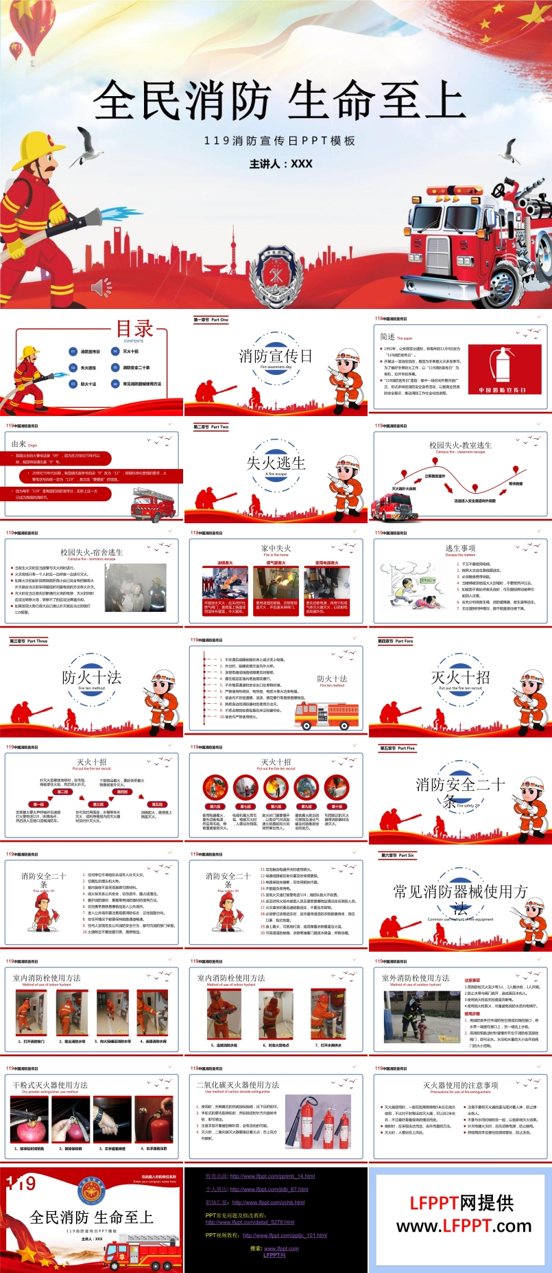 119消防宣傳日PPT