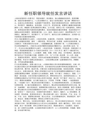 新任職領導就任發(fā)言講話