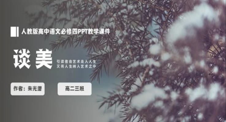 人教版高中語文必修四朱光潛《談美》PPT教學(xué)課件