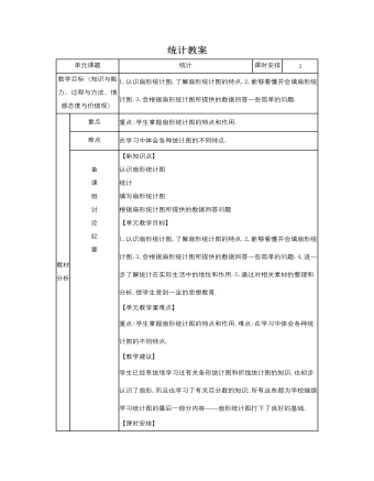 人教版新課標小學數(shù)學六年級上冊統(tǒng)計教案