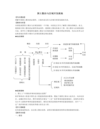 人教版高中地理選修2國(guó)土整治與區(qū)域開發(fā)教案